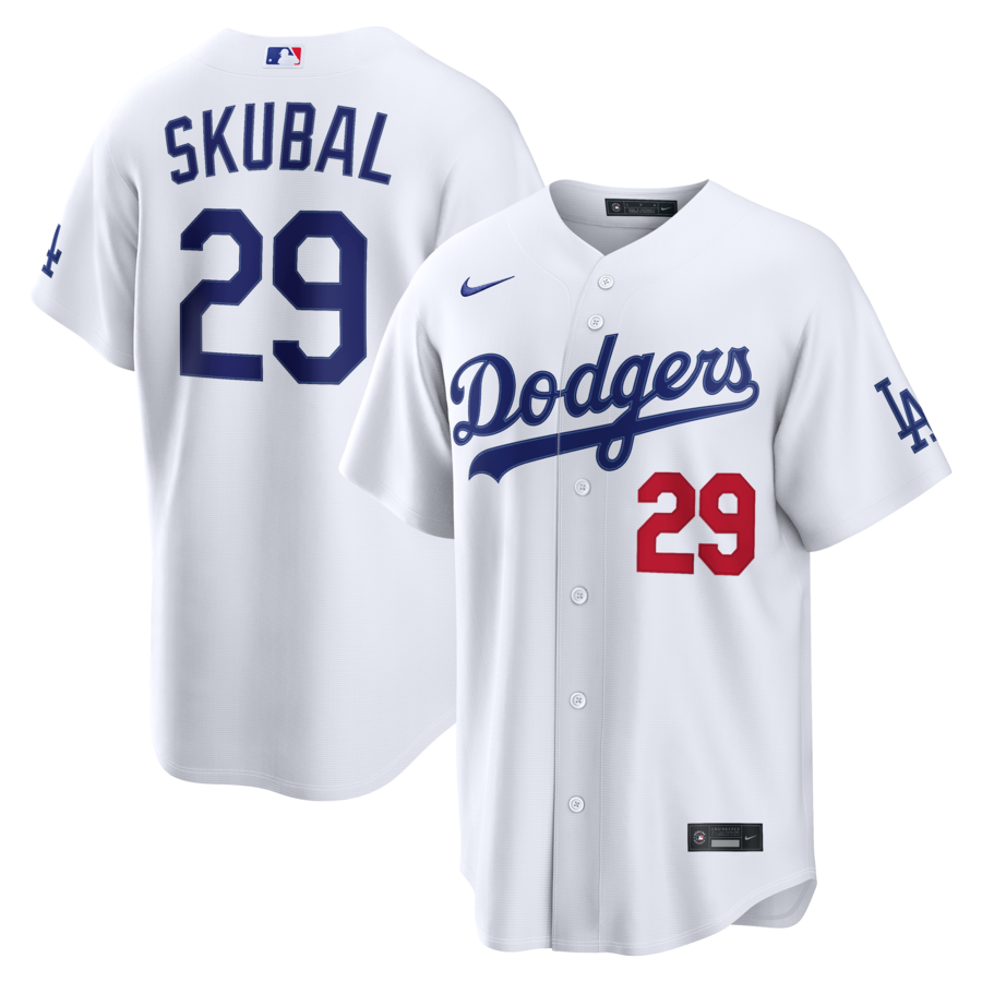 Tarik Skubal Los Angeles Dodgers Nike Home Stadium Jersey - White thumbnail 1