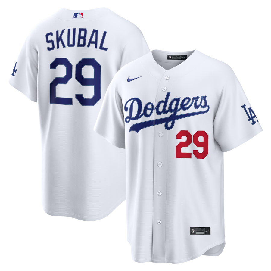 Tarik Skubal Los Angeles Dodgers Nike Home Stadium Jersey - White thumbnail 2