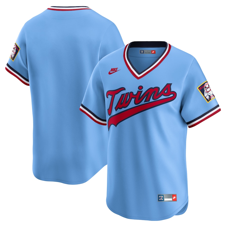 Minnesota Twins Nike Cooperstown Collection Limited Jersey - Light Blue thumbnail 2