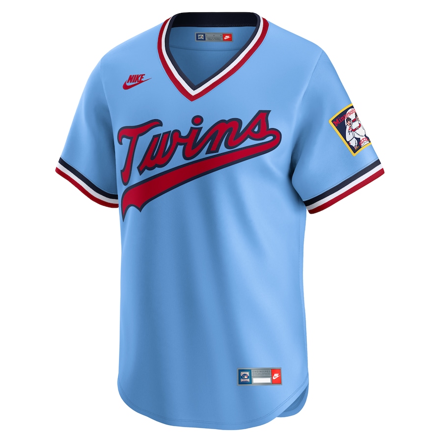 Minnesota Twins Nike Cooperstown Collection Limited Jersey - Light Blue thumbnail 3