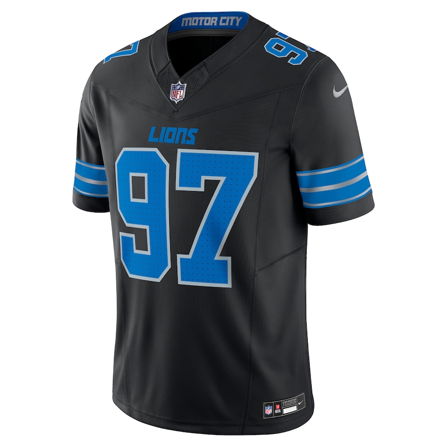 Aidan Hutchinson Detroit Lions Nike 2nd Alternate Vapor F.U.S.E. Limited Jersey - Black thumbnail 3