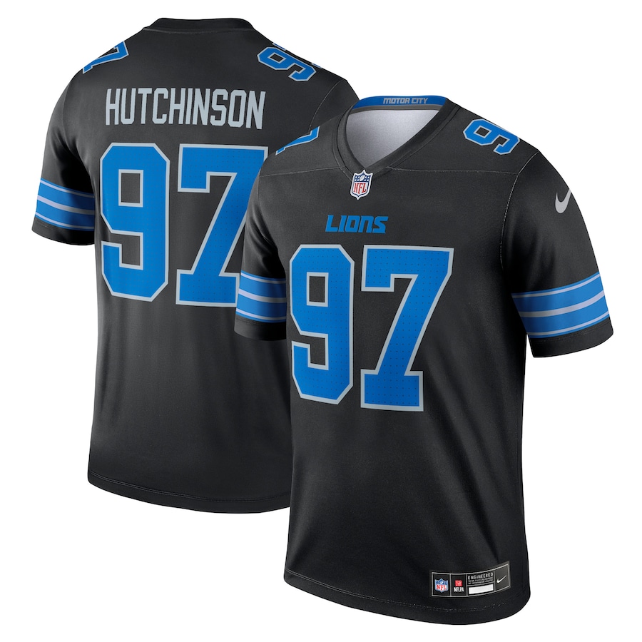 Aidan Hutchinson Detroit Lions Nike Legend Player Performance Top - Black thumbnail 2
