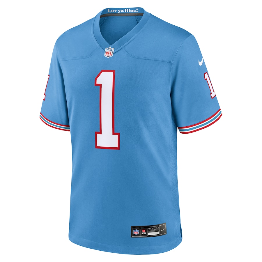 Warren Moon Tennessee Titans Nike Retired Player Alternate Game Jersey - Light Blue thumbnail 3