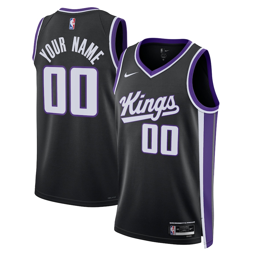 Sacramento Kings Nike Unisex Swingman Custom Jersey - Icon Edition - Black thumbnail 2