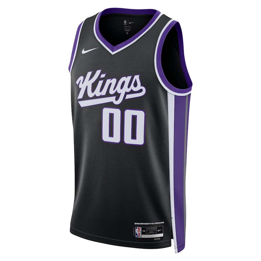 Sacramento Kings Nike Unisex Swingman Custom Jersey - Icon Edition - Black thumbnail 3