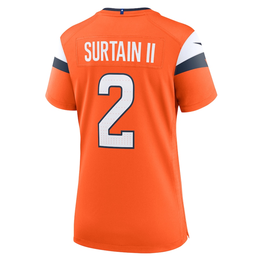 Patrick Surtain II Denver Broncos Nike Women's Team Game Jersey - Orange thumbnail 4