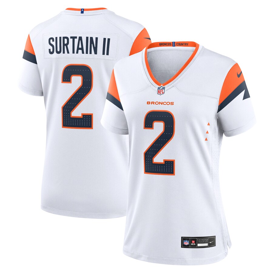 Patrick Surtain II Denver Broncos Nike Women's Game Jersey - White thumbnail 1