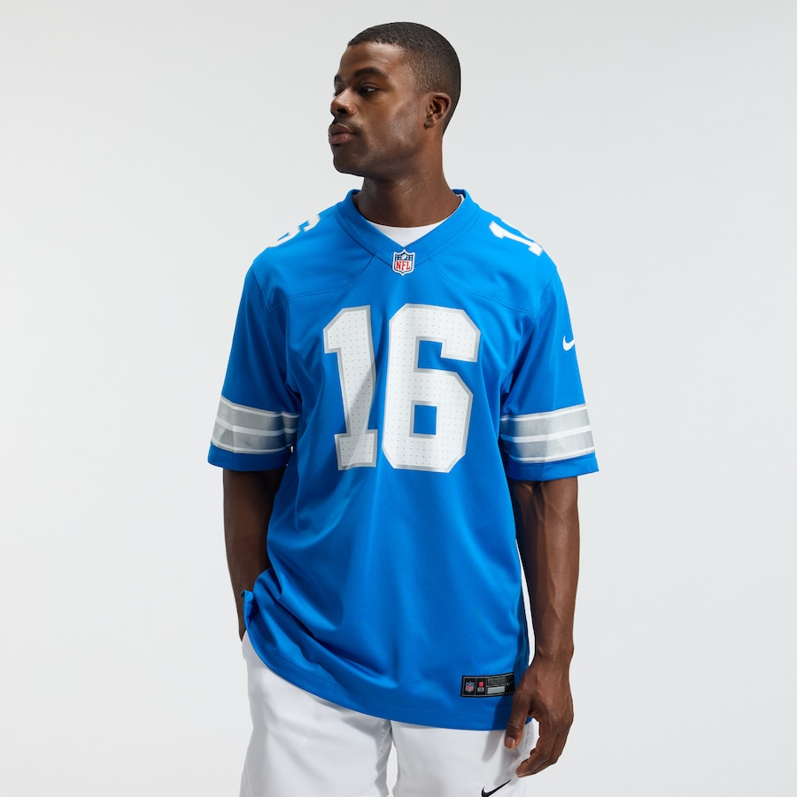 Jared Goff Detroit Lions Nike Game Jersey - Blue thumbnail 3