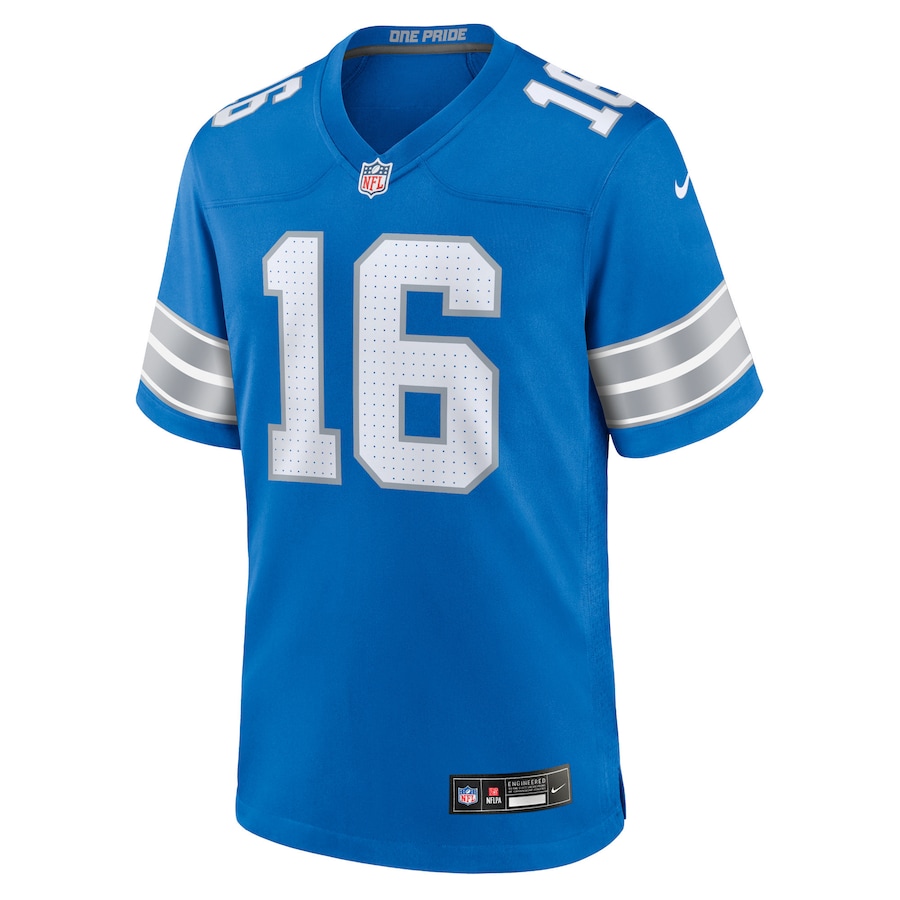 Jared Goff Detroit Lions Nike Game Jersey - Blue thumbnail 7