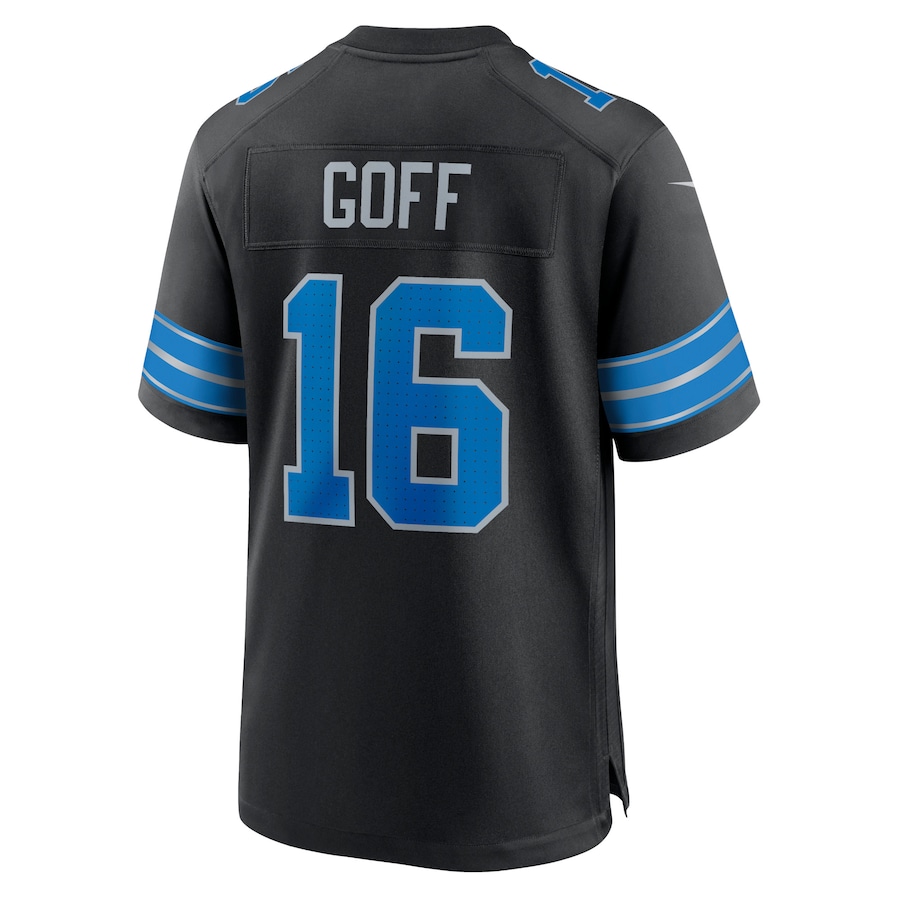 Jared Goff Detroit Lions Nike 2nd Alternate Game Jersey - Black thumbnail 4