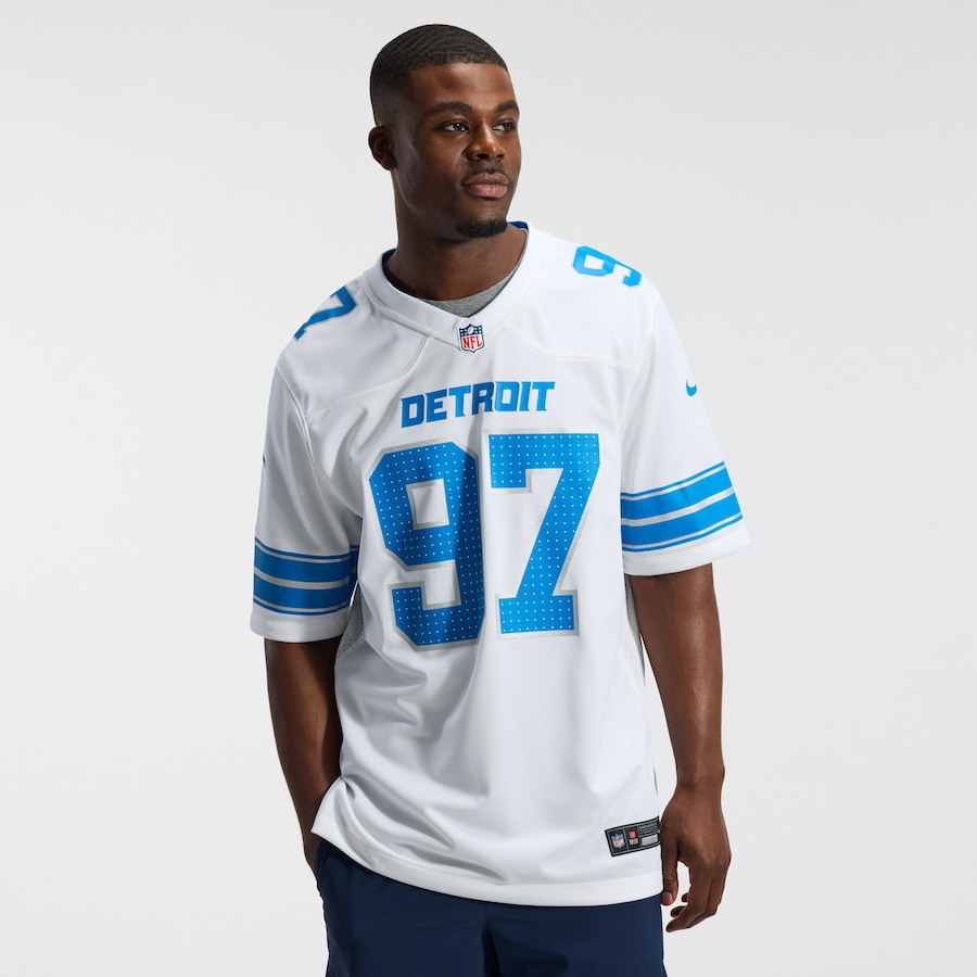Aidan Hutchinson Detroit Lions Nike Game Jersey - White thumbnail 3