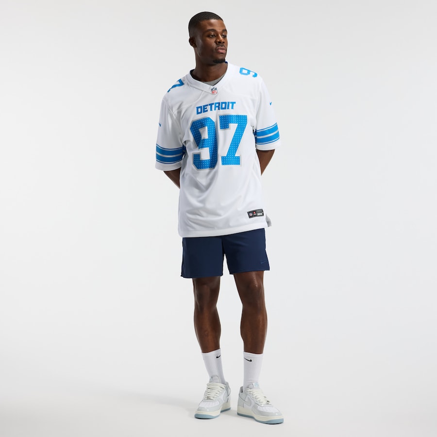 Aidan Hutchinson Detroit Lions Nike Game Jersey - White thumbnail 5