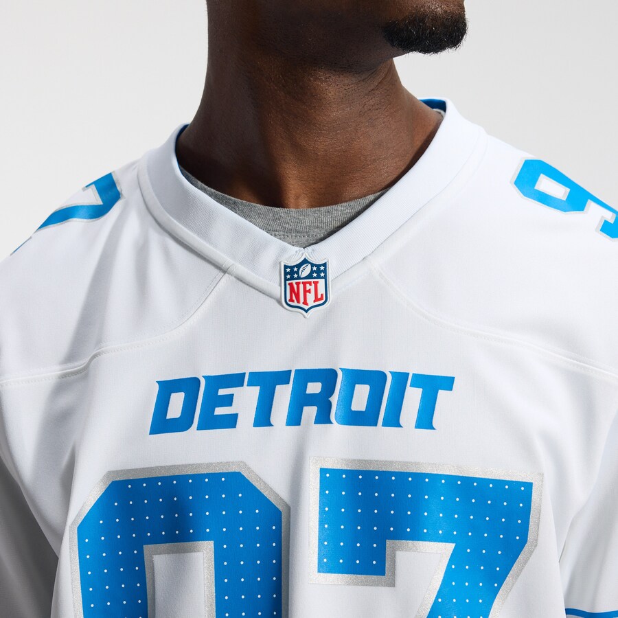 Aidan Hutchinson Detroit Lions Nike Game Jersey - White thumbnail 10