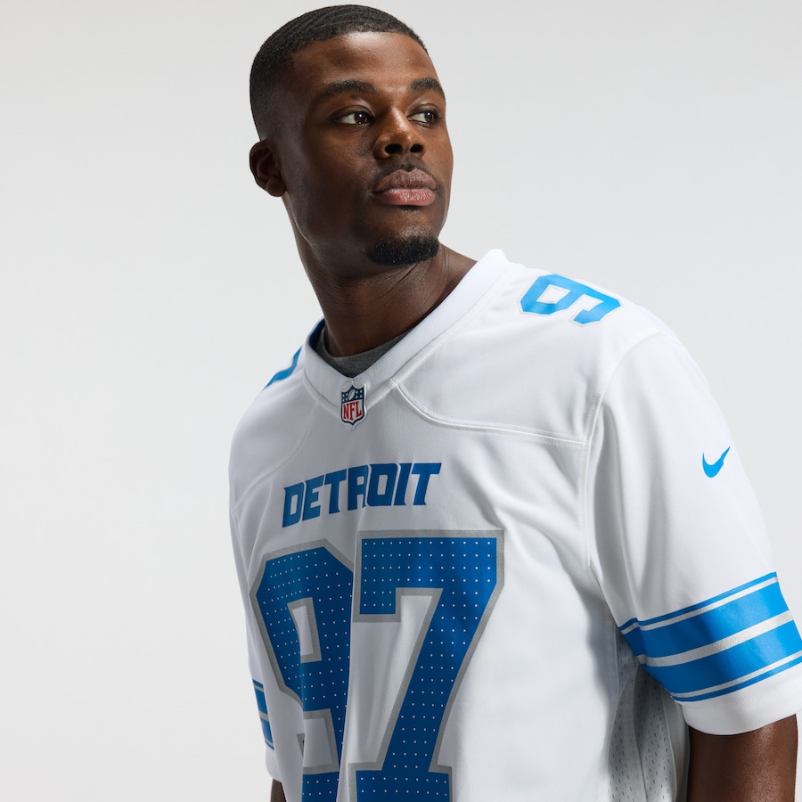 Aidan Hutchinson Detroit Lions Nike Game Jersey - White thumbnail 11