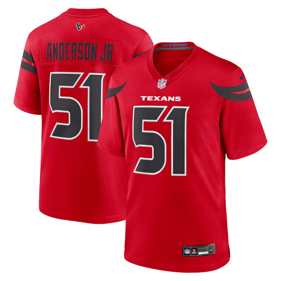 Will Anderson Jr. Houston Texans Nike Alternate Game Jersey - Red thumbnail 2