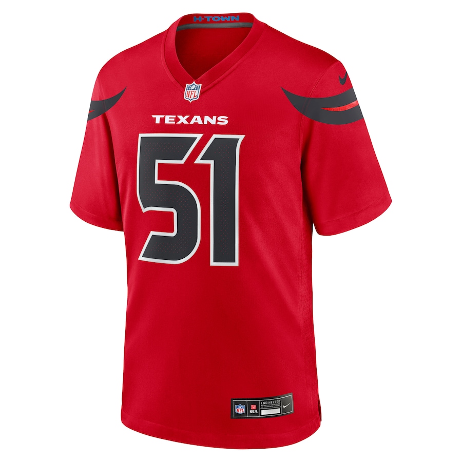 Will Anderson Jr. Houston Texans Nike Alternate Game Jersey - Red thumbnail 3