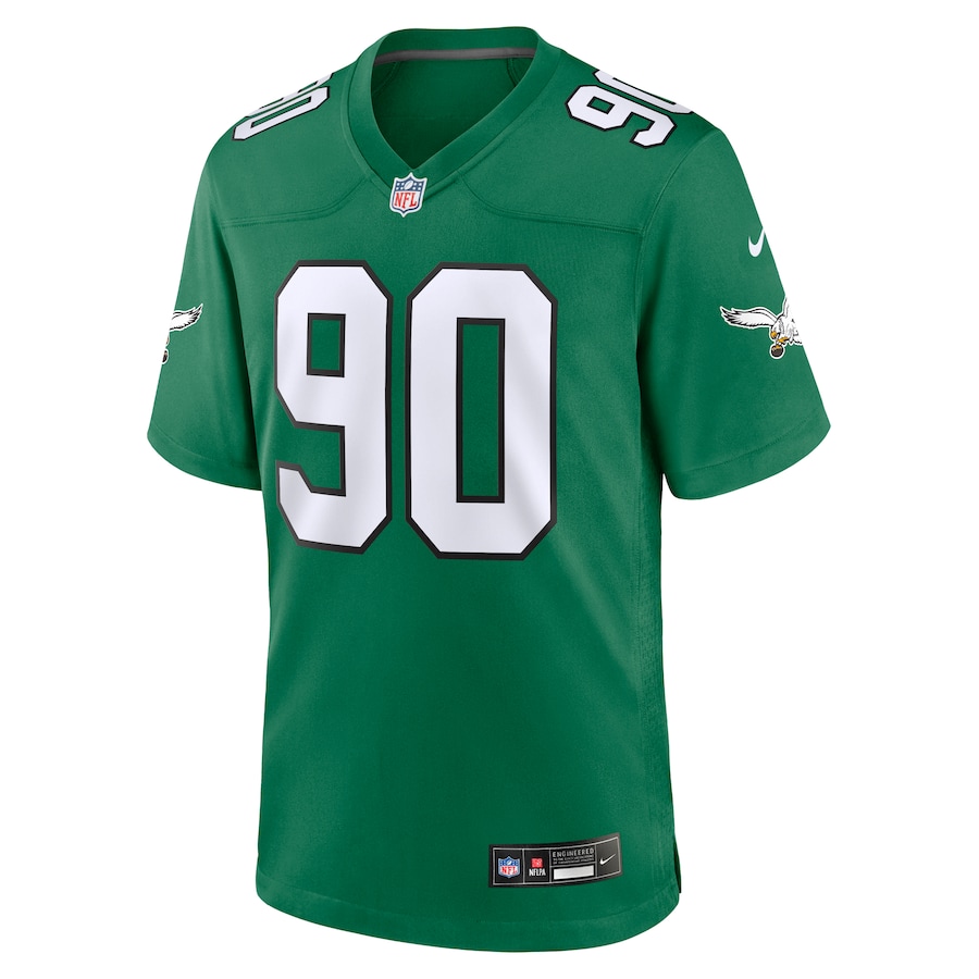 Jordan Davis Philadelphia Eagles Nike Alternate Game Jersey - Kelly Green thumbnail 3