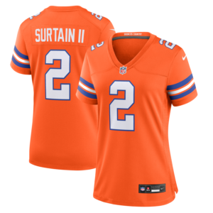 Patrick Surtain II Denver Broncos Nike Women's Mile High Collection 1977 Throwback Player Game Jersey - Orange