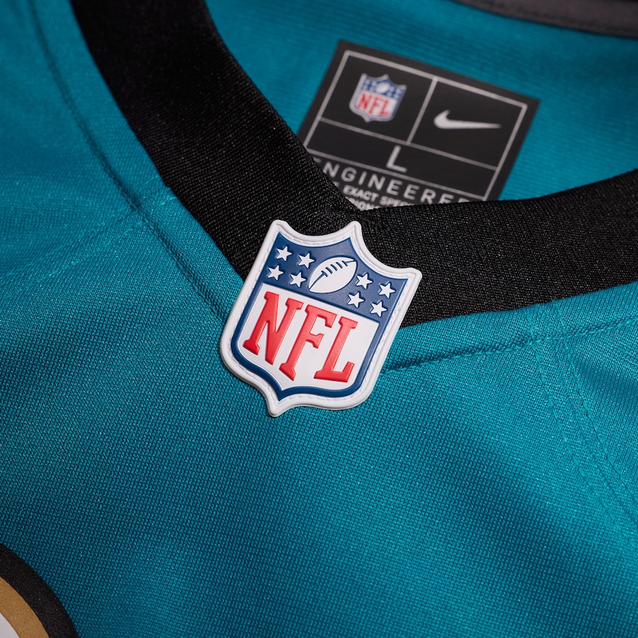 Trevor Lawrence Jacksonville Jaguars Nike Prowler Throwback Player Game Jersey - Teal thumbnail 5