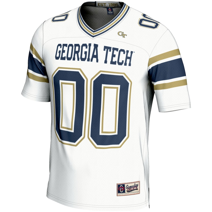 Georgia Tech Yellow Jackets GameDay Greats NIL Pick-A-Player Football Jersey - White thumbnail 3