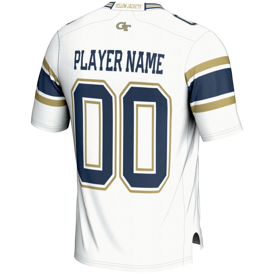 Georgia Tech Yellow Jackets GameDay Greats NIL Pick-A-Player Football Jersey - White thumbnail 4
