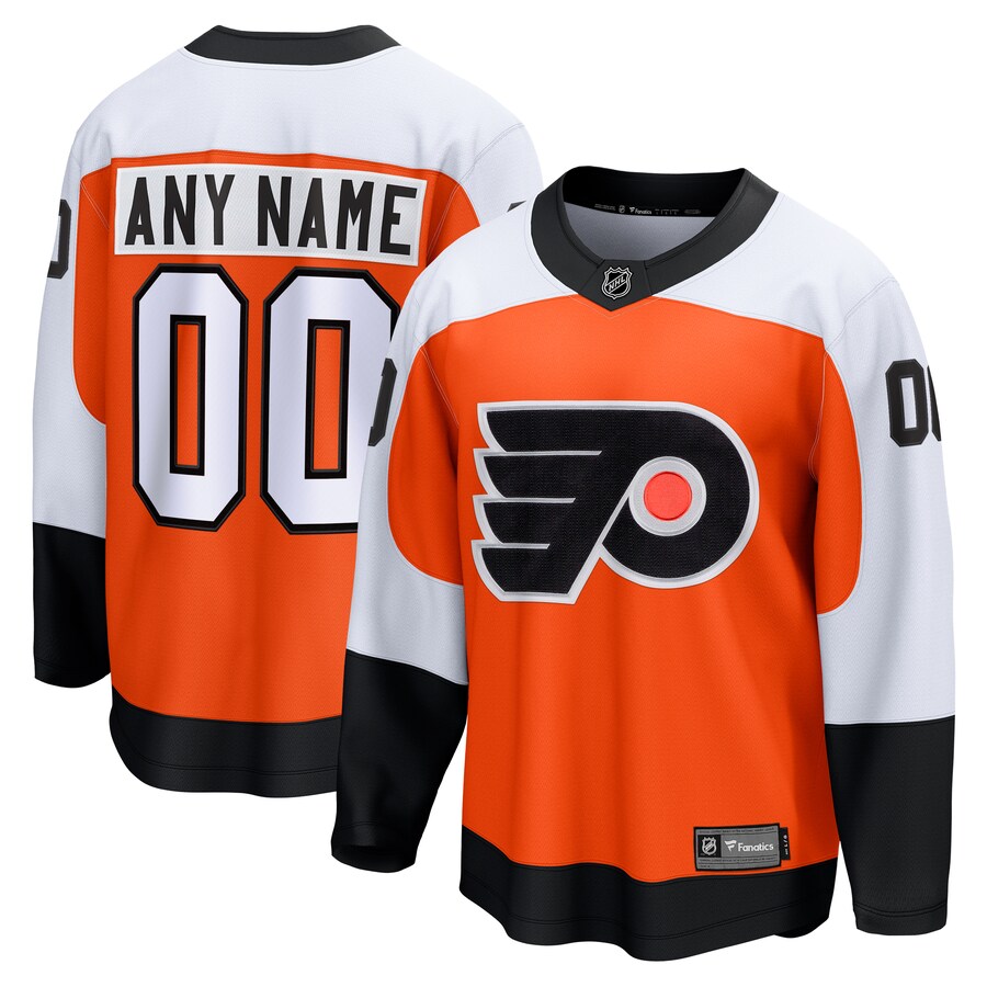 Philadelphia Flyers Fanatics Home Breakaway Custom Jersey - Orange thumbnail 1