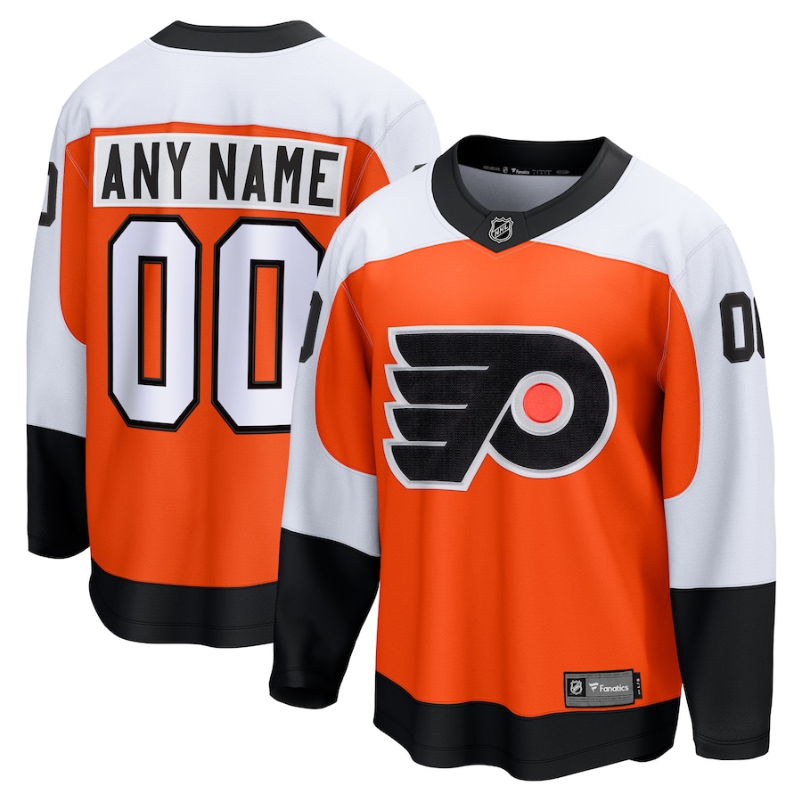 Philadelphia Flyers Fanatics Home Breakaway Custom Jersey - Orange thumbnail 2