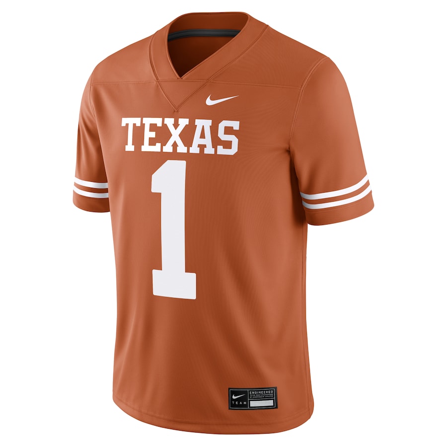 #1 Texas Longhorns Nike Game Jersey - Texas Orange thumbnail 3