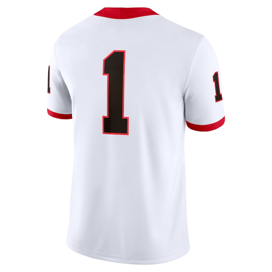 #1 Georgia Bulldogs Nike Game Jersey - White thumbnail 4
