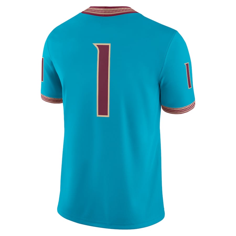 Florida State Seminoles Nike Alternate Game Jersey - Turquoise thumbnail 4