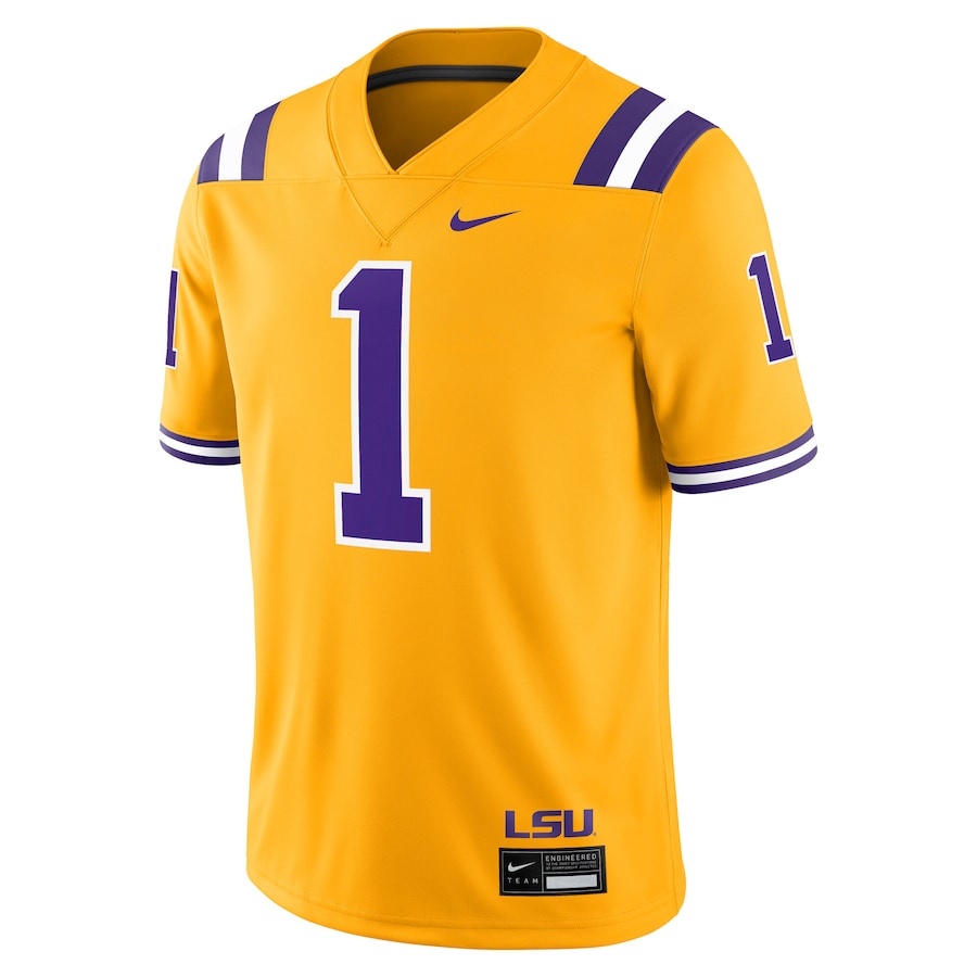 #1 LSU Tigers Nike Alternate Game Jersey - Gold thumbnail 3