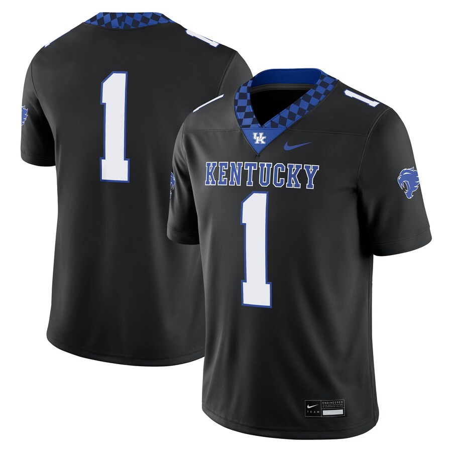 #1 Kentucky Wildcats Nike Alternate Game Jersey - Black thumbnail 1