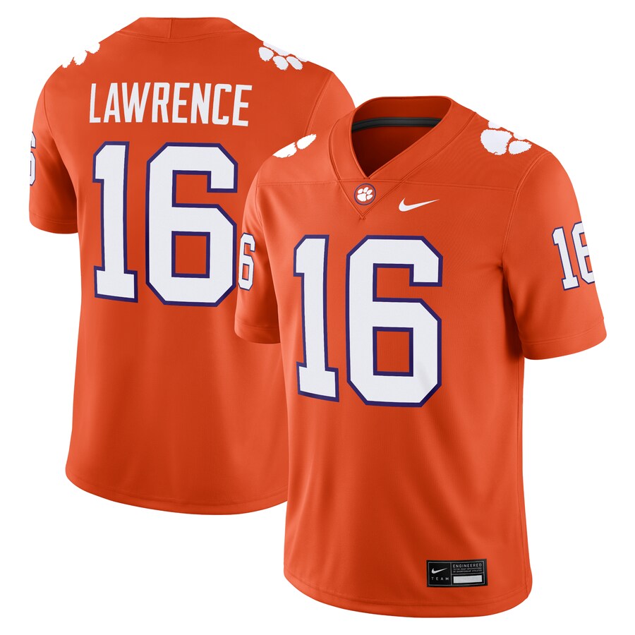 Trevor Lawrence Clemson Tigers Nike Alumni Game Jersey - Orange thumbnail 1