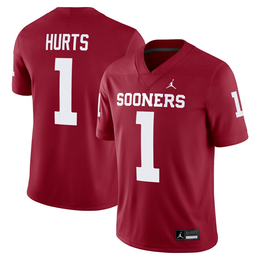 Jalen Hurts Oklahoma Sooners Jordan Brand Alumni Player Game Jersey - Crimson thumbnail 2