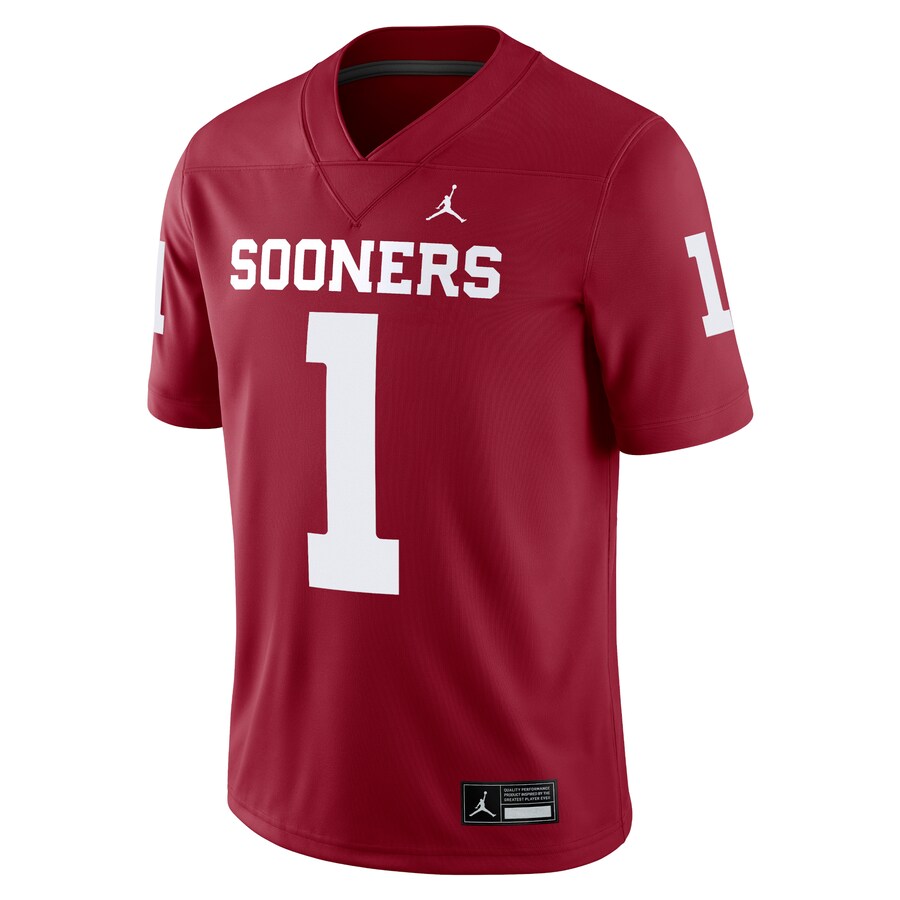 Jalen Hurts Oklahoma Sooners Jordan Brand Alumni Player Game Jersey - Crimson thumbnail 3