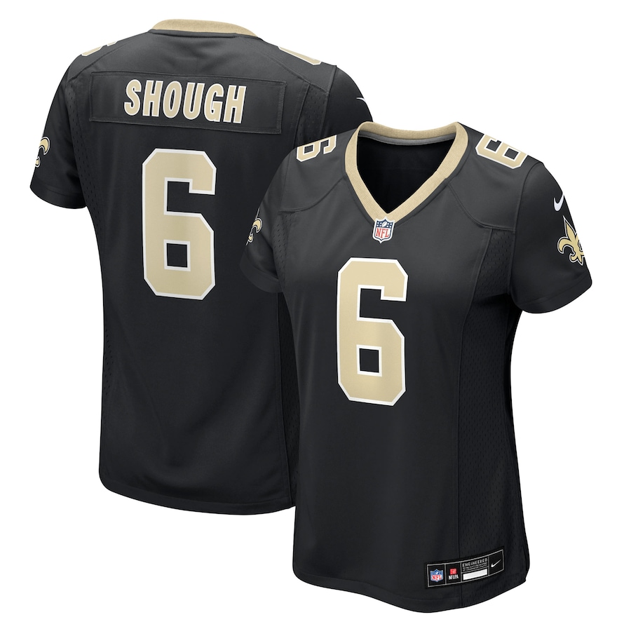 Tyler Shough New Orleans Saints Nike Women's Game Jersey - Black thumbnail 2