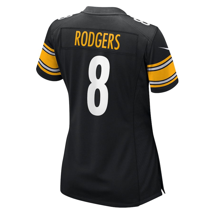 Aaron Rodgers Pittsburgh Steelers Nike Women's Game Jersey - Black thumbnail 4