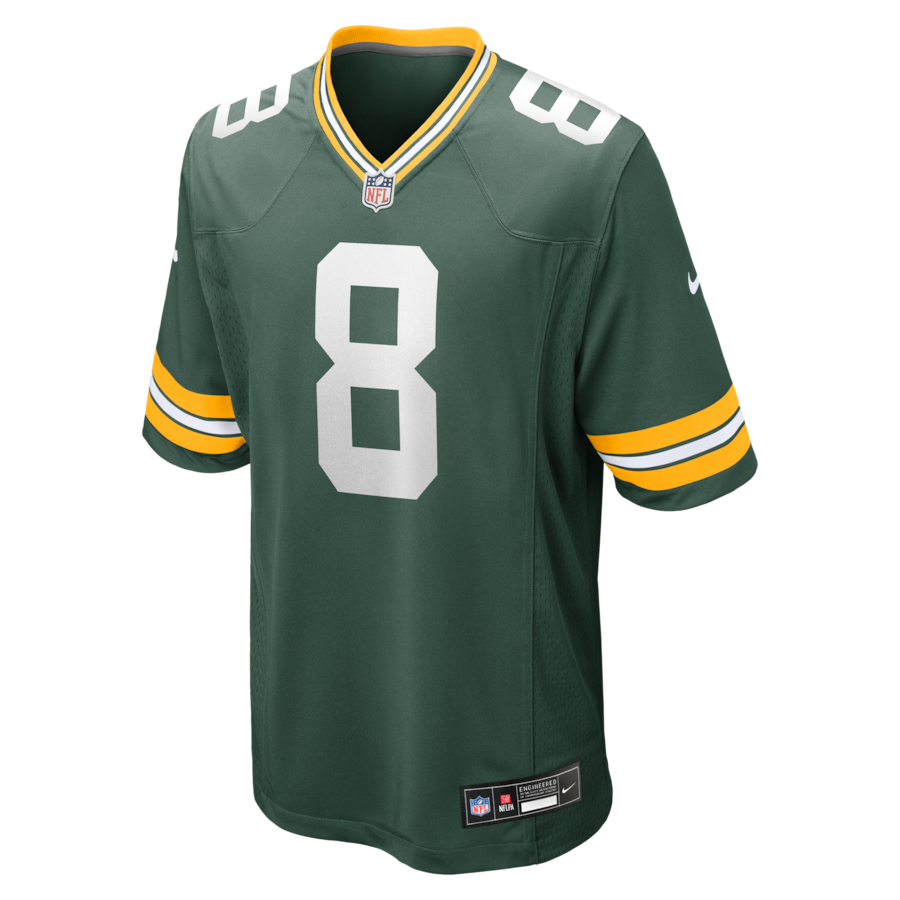 Josh Jacobs Green Bay Packers Nike Team Game Jersey -  Green thumbnail 3