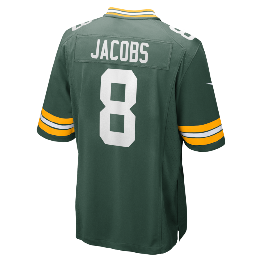 Josh Jacobs Green Bay Packers Nike Team Game Jersey -  Green thumbnail 4