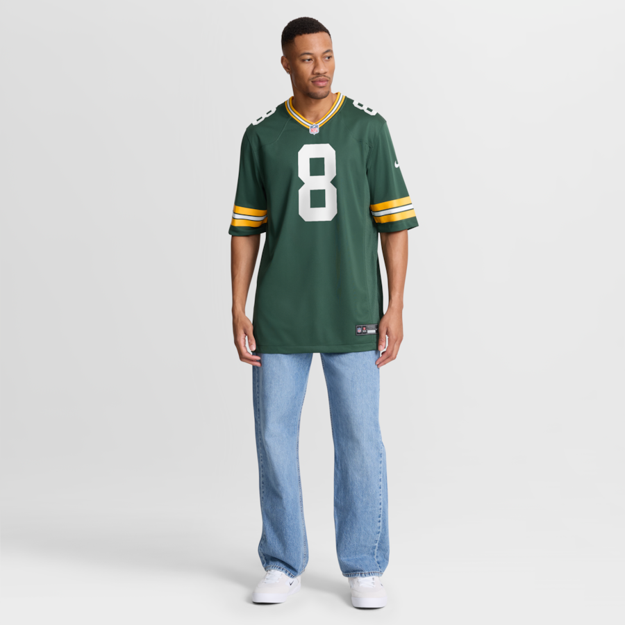 Josh Jacobs Green Bay Packers Nike Team Game Jersey -  Green thumbnail 8