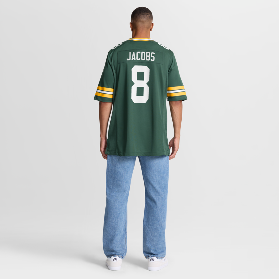 Josh Jacobs Green Bay Packers Nike Team Game Jersey -  Green thumbnail 9