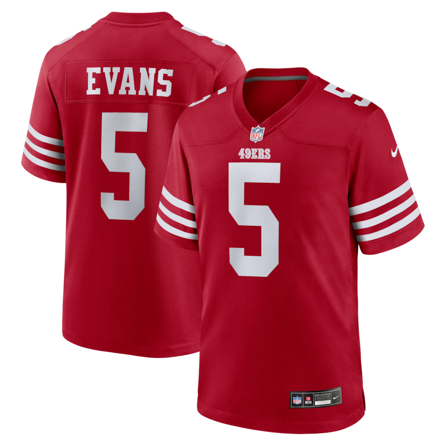 Mike Evans San Francisco 49ers Nike Game Jersey - Scarlet thumbnail 2