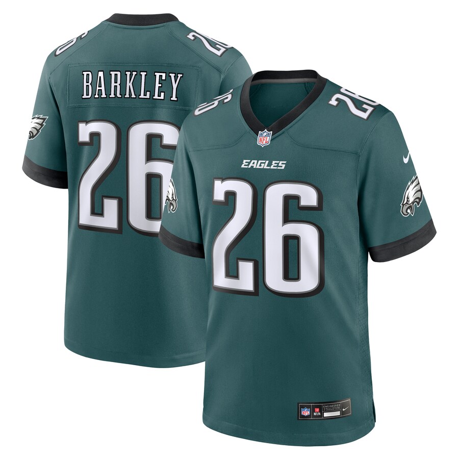Saquon Barkley Philadelphia Eagles Nike Game Player Jersey - Midnight Green thumbnail 1