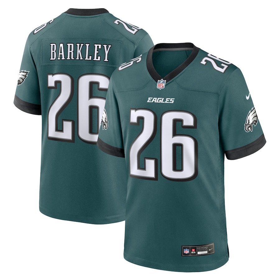 Saquon Barkley Philadelphia Eagles Nike Game Player Jersey - Midnight Green thumbnail 2