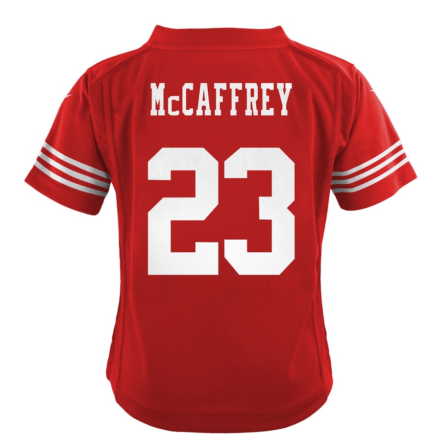 Christian McCaffrey San Francisco 49ers Nike Preschool Player Game Jersey - Scarlet thumbnail 4