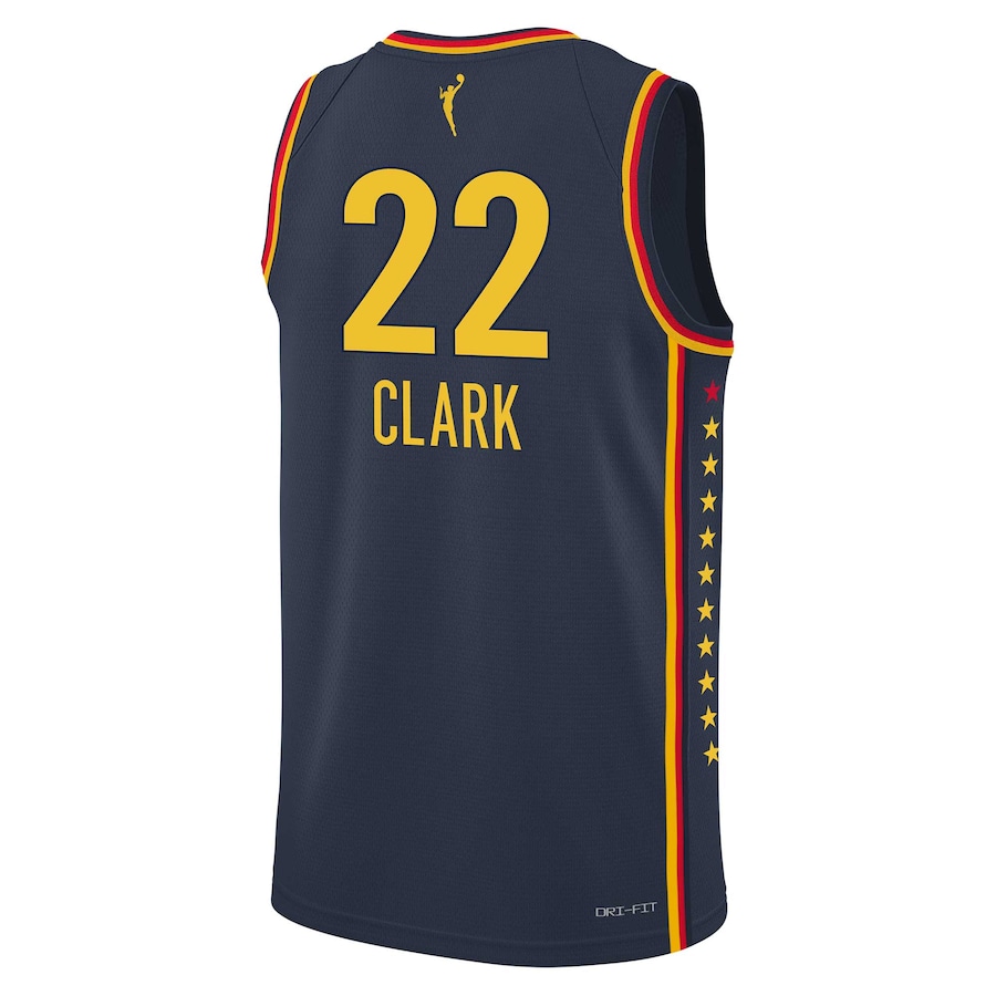 Caitlin Clark Indiana Fever Nike Youth 2024 WNBA Draft Explorer Edition Victory Player Jersey - Navy thumbnail 4