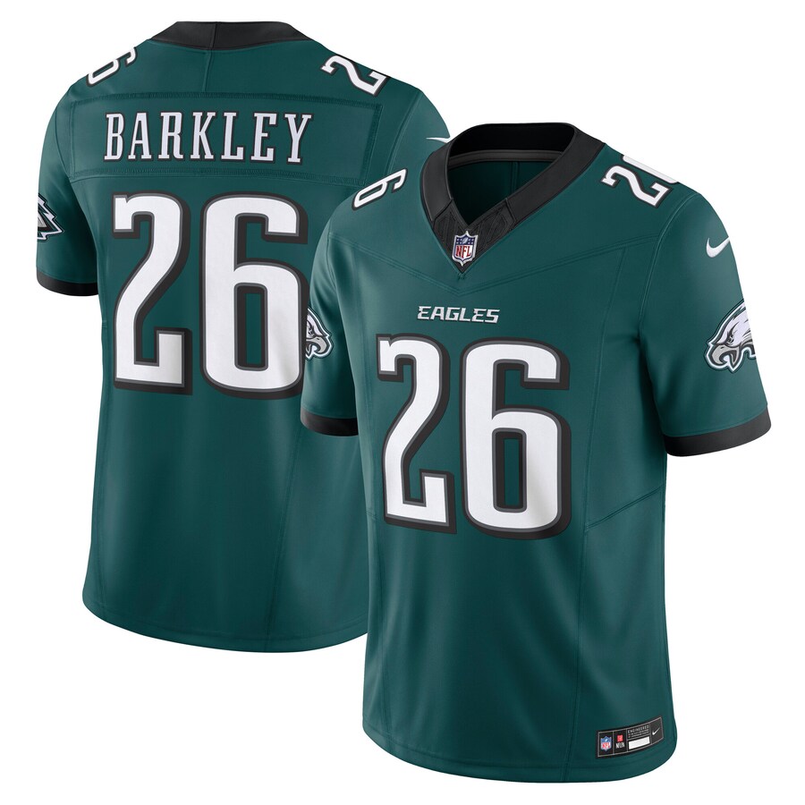 Saquon Barkley Philadelphia Eagles Nike Vapor F.U.S.E. Limited Jersey - Midnight Green thumbnail 1