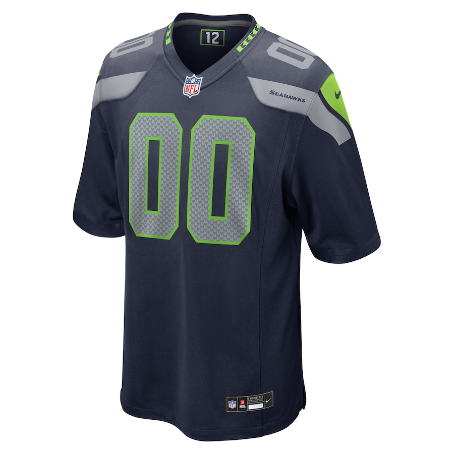 Seattle Seahawks Nike Custom Game Jersey - College Navy thumbnail 3