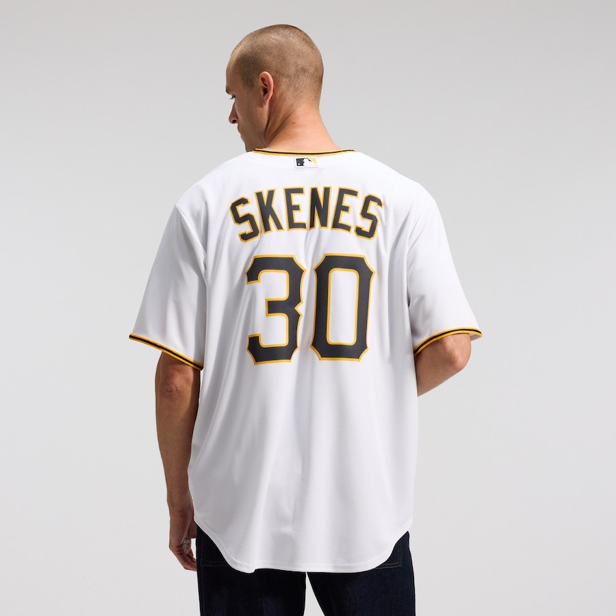 Paul Skenes Pittsburgh Pirates Nike Home Replica Player Jersey - White thumbnail 4