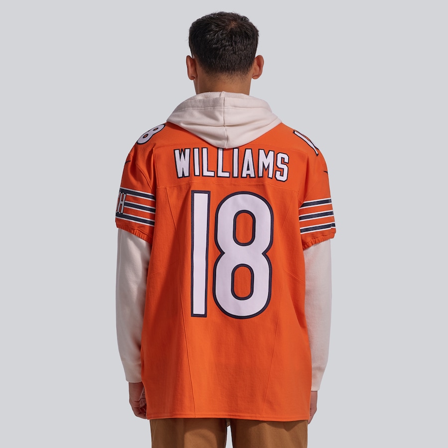Caleb Williams Chicago Bears Nike Alternate Vapor F.U.S.E. Elite Jersey - Orange thumbnail 4
